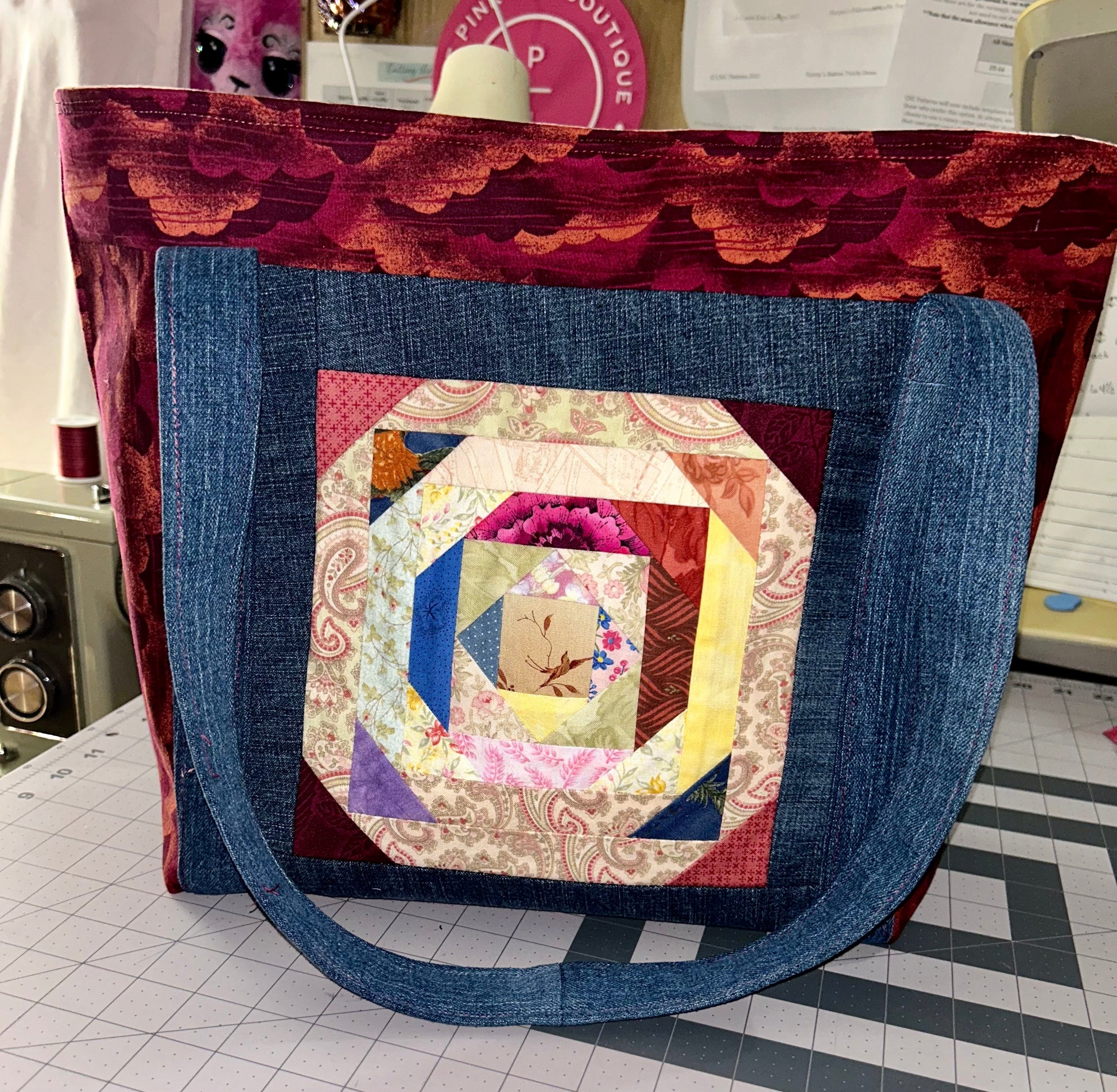 quilt square tote bag