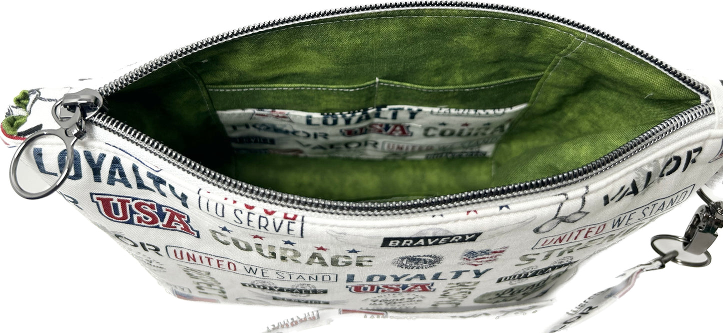 Clutch purse - green interior