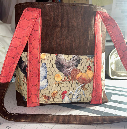 Tote Bag - Chickens - Explorer Tote bag - Carryall - chickens - The Pink Leo Boutique