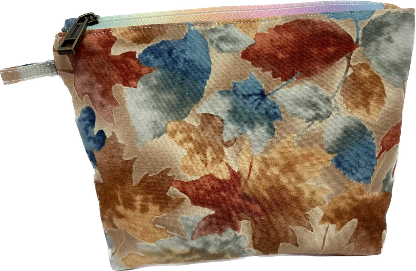 Zipper Pouch -Fall Leaves - Makeup Pouch - Pencil Pouch - The Pink Leo Boutique